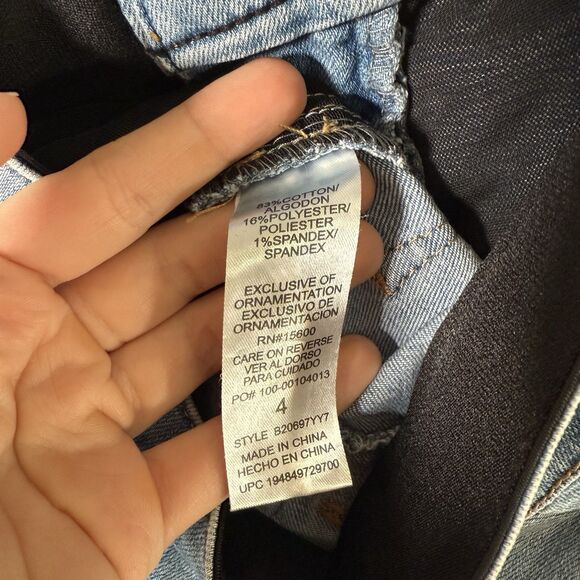 Democracy Ab Technology Jeans Women's 4 Light Wash Denim Mid Rise Cotton Blend - Picture 6 of 11